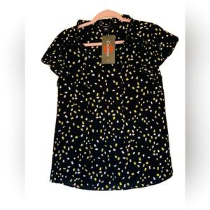 NWT women Cocomo flared short sleeves summer top